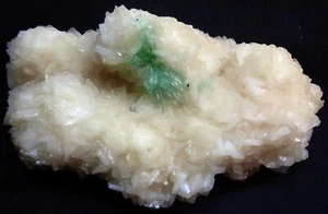 GREEN APOPHYLLITE CRYSTALS ON STILBITE BLEDS FORMATION BASE MINERALS SPECIMENS - Picture 1 of 5