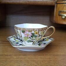 Antique 1918 Old Noritake Hexagonal Cup And Saucer Set Kittchen Tableware