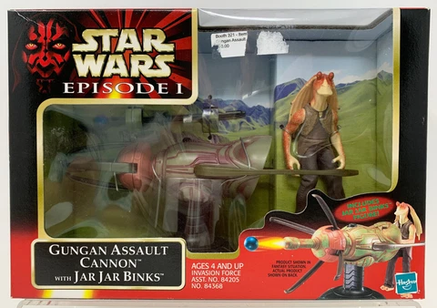 Star Wars Episode I Gungan Assault Cannon With Jar Jar Binks Figure 1999 NEW Cover