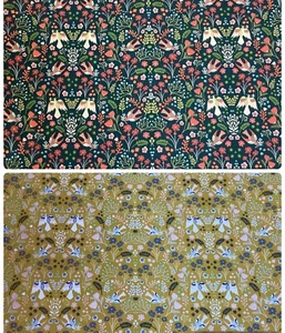 Fryetts FOLKLORE Floral/Bird Cotton Fabric.Upholstery/Curtains/Crafts/Cushions - Picture 1 of 5