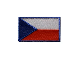 #5122 Czech Republic Flag Embroidery Iron On Patch-Small 1 7/8" - Picture 1 of 1
