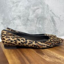 Stuart Weitzman Shoes Womens 9 N Leopard Print Pony Hair Leather Woodgrain Sole