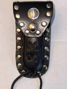 Buck 110 Leather Knife Case - Indian Nickel (Black) - Picture 1 of 2
