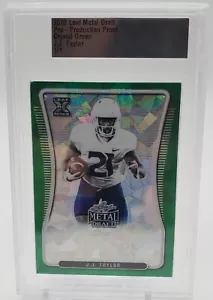 2020 Leaf Metal Draft Pre-Production Proof Crystal Green J J Taylor RC 1/1 - Picture 1 of 2