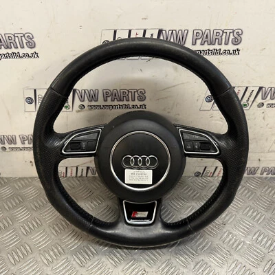 MULTIFUNCTIONAL LEATHER STEERING WHEEL W/BAG AUDI A5 MK1 8K0419091CA 12-16 - Image 1 of 4