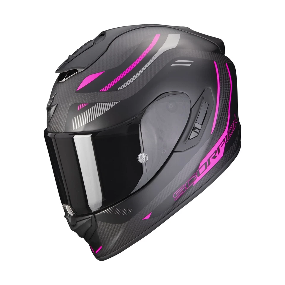 Scorpion EXO-1400 EVO Carbon Air Kydra Helm (schwarzmatt//pink)  Gr: XS (53) - Bild 1 von 1