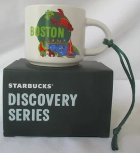 STARBUCKS COFFEE DISCOVERY SERIES BOSTON 2 OZ MINI TAZZA ORNAMENTO - NUOVO - Foto 1 di 7