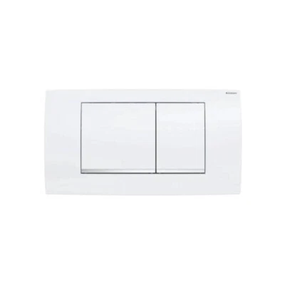 Geberit placca doppio comando bianco Twinline30 per cassetta di scarico WC - Immagine 1 di 4