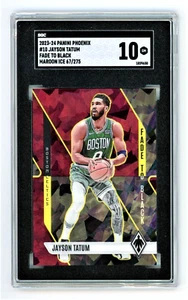 Jayson Tatum Panini Phoenix #10 SGC 10 Gm/275 Granate Hielo - Imagen 1 de 6