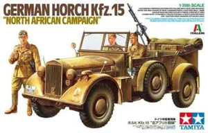 Tamiya 37015 German Horch Kfz.15 "North African Campaign" Kit Montaggio 1/35 - Foto 1 di 3