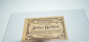 Billete Austria 10 Heller 1921 diez Josef Riedler cupón - Imagen 1 de 2