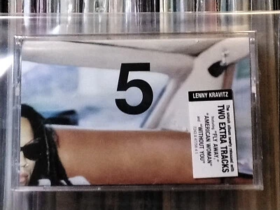 LENNY KRAVITZ 5 CASSETTE USA 1999 REISSUE 2 EXTRA TRACKS HYPE STICKER SEALED - Image 1 of 4