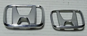 1997-2001 Honda Prelude FRONT and REAR Chrome Emblem Set OEM - Picture 1 of 10