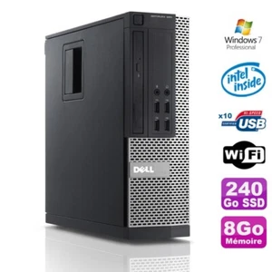 PC Dell Optiplex 990 SFF Intel G630 2.7GHz 8Go Scheibe 240Go SSD DVD Wifi W7 - Bild 1 von 4