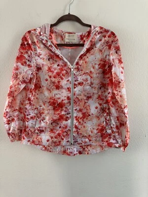 Zara Kids Outerwear Coleção Jaqueta de Chuva Rosa Quebra-Vento Floral Tamanho 10/12 - Imagem 1 de 4