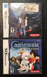 2 Nintendo DS Games Castlevania Order of Ecclesia Castelvania Dawn of Sorrow CIB - Picture 1 of 6