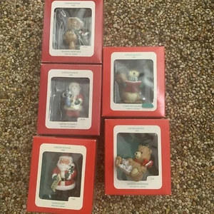 Lot Of 5 Christmas Ornament Santa List Longs Drug Limited Edition 1993-1996 - Picture 1 of 6