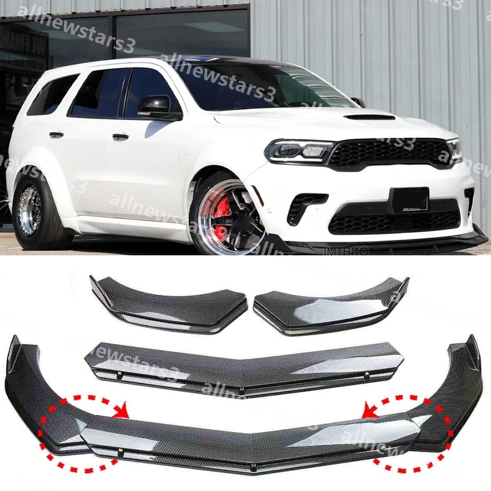 Carbon Fiber For Dodge Durango SXT RT SRT Front Bumper Lip Spoiler Body Kit - Image 1 of 4