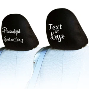 Pair Personalized Customized Car Truck Seat Headrest Covers Accessory For VW - Picture 1 of 9