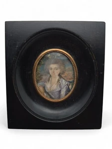 Miniatur bemalt junge Frau 18. Jh. - Bild 1 von 5