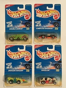 Hot Wheels 1995 (4 lotto auto) da collezione #477 478 479 484 nuovo su scheda scala 1:64 - Foto 1 di 10