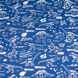 0,5m reflektierender Nano - Softshell mit Dinos, blau, 500255 (18,90 EUR/m) - Bild 1 von 3