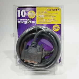 Lot of 3 10 Foot Bi-Derectional Printer Cable IEEE-1284 IBM/PC EPP/ECP/IEEE 1284 - Picture 1 of 3