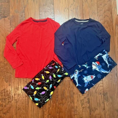 Camisas pijama suaves manga larga tiburones talla 8 (medianas) azul marino antiguo (4 piezas) B#35 Foto 1 de 4