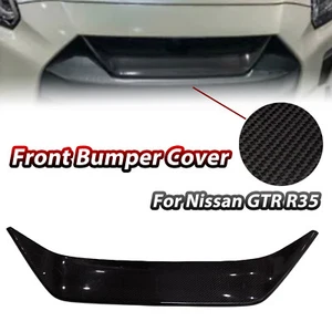 Carbon Fiber Car Front Bumper Hood Grille Grill Kit For Nissan GTR R35 2017-2019 - Picture 1 of 7