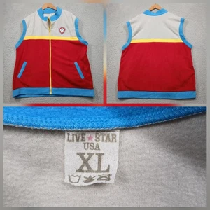 Live Star USA Paw Patrol Inspired Fleece Weste Herren XL Rot Grau Blau - Bild 1 von 6