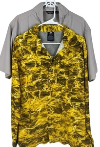 Lote de 2 camisas de pesca Mossy Oak y Eddie Bauer Outfitters para hombre talla L - Imagen 1 de 3