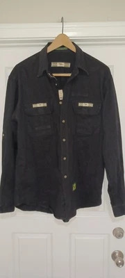 Camel Trophy Shirt Mens XL Cargo Safari Vintage Button Up Adventure Wear BLACK - Image 1 of 4