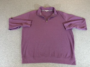 Peter Millar Pullover Men XL Purple 1/4 Zip Cotton Blend Golf Sweatshirt Sweater - Bild 1 von 11