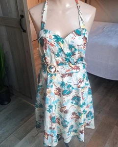 Voodoo Vixen XL Ella Swing Vacation Summer Dress Pin Up Retro Sock Hop 50's - Picture 1 of 10