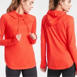 Felpa con cappuccio Athleta uptempo taglia S rossa - Foto 1 di 7