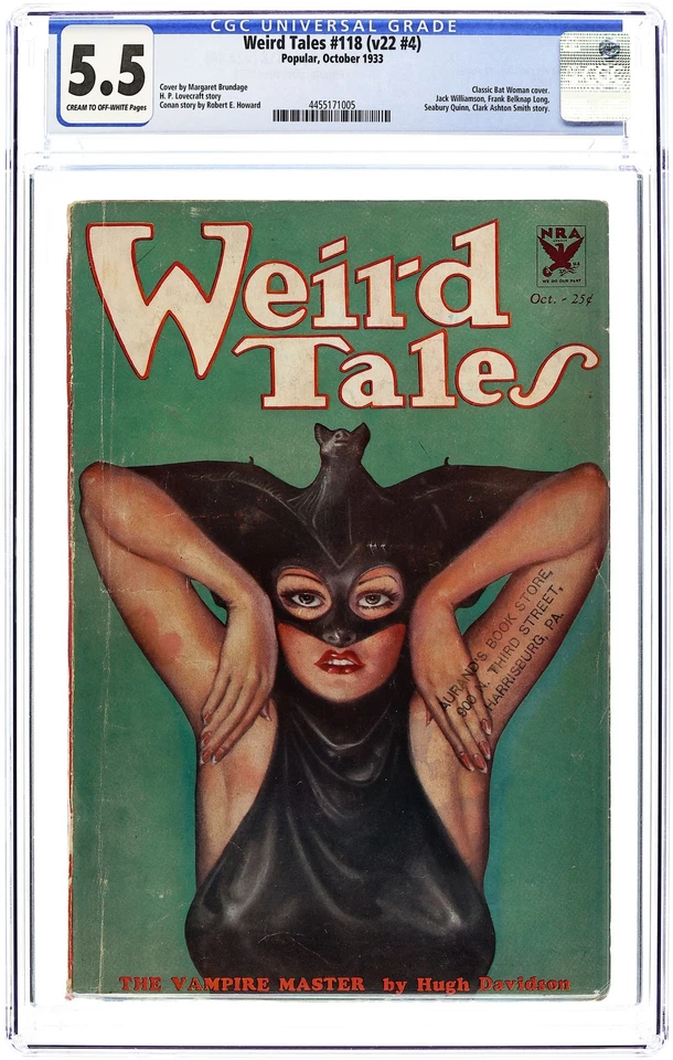 Weird Tales Pulp 1st Series Oct 1933 Vol. 22 #4 CGC 5.5 4455171005 - Image 1 of 3