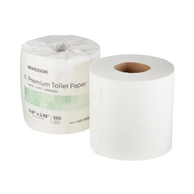 80 rollos de papel higiénico McKesson Premium de 2 capas blanco 165-TP500P Foto 1 de 4