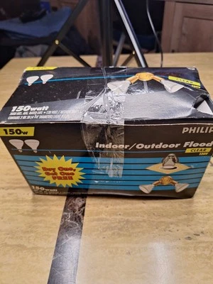 Phillips 150W BR38 Flood Lamps 2-PACK Untested  - Image 1 of 3