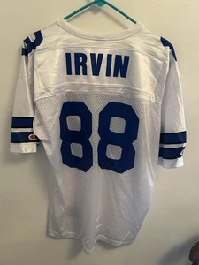Camiseta deportiva local blanca de los Dallas Cowboys Michael Irvin NFL talla 36 mediana cosida logotipo de la NFL - Imagen 1 de 5