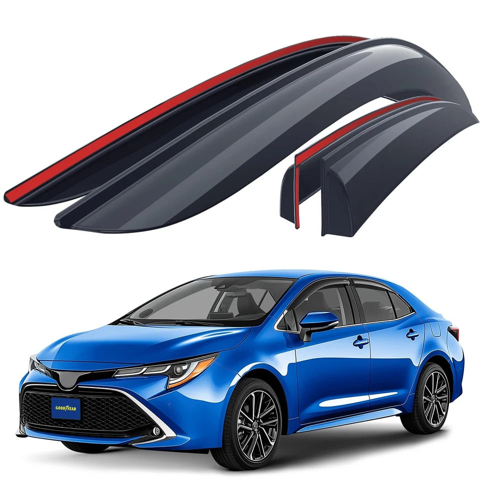 Deflectores de ventana irrompibles Goodyear para Toyota Corolla 2020-2026 sedán Foto 1 de 4