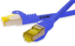 10x kabel krosowy GoConn z kablem surowym Cat7 1,5m niebieski S/FTP PiMF 500MHz 2x ekranowany - Zdjęcie 1 z 2