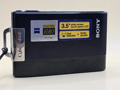 SONY Cyber-shot DSC-T200 8.1MP 5x Optical Zoom Digital Camera Black - Image 1 of 4
