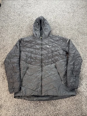 Salewa Puffer Chaqueta Para Hombres XL Negra Cremallera Completa Invierno Esquí Tirolwool Celliant Foto 1 de 4