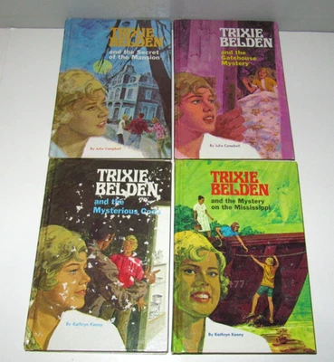 Lot of 4 vintage Whitman hardback Trixie Belden books #1 3 7 15 - Image 1 of 3