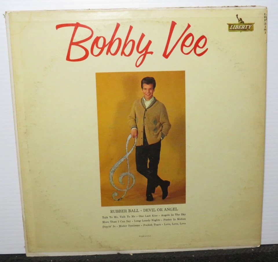 BOBBY VEE SELF TITLED (VG) LRP-3181 LP VINYL RECORD - Image 1 of 4