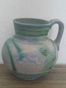 Art Deco Danesby Ware Blue Pastel Jug 16 cm - Selling More In Grassmere Pattern - Picture 1 of 6