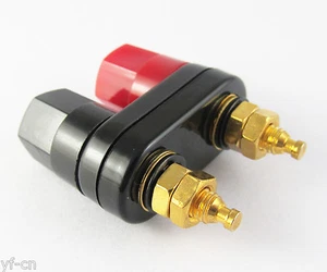 8pcs Dual Insulated Binding Post 4mm Banana Femael Jack Gold plated - Picture 1 of 4