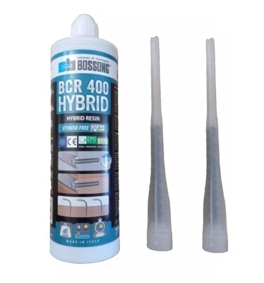 RESINA DI FISSAGGIO ANCORANTE CHIMICO BOSSONG BCR 400 HYBRID CARTUCCIA DA 400 ML