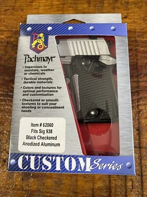 Pachmayr 62060 Custom Series Checkered Aluminum Grips for Sig Sauer 938 Pistols - Image 1 of 4