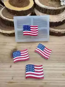 American flag handmade silicone mold For Fondant-Resin-craft supplies-Clay-Candy - Picture 1 of 7